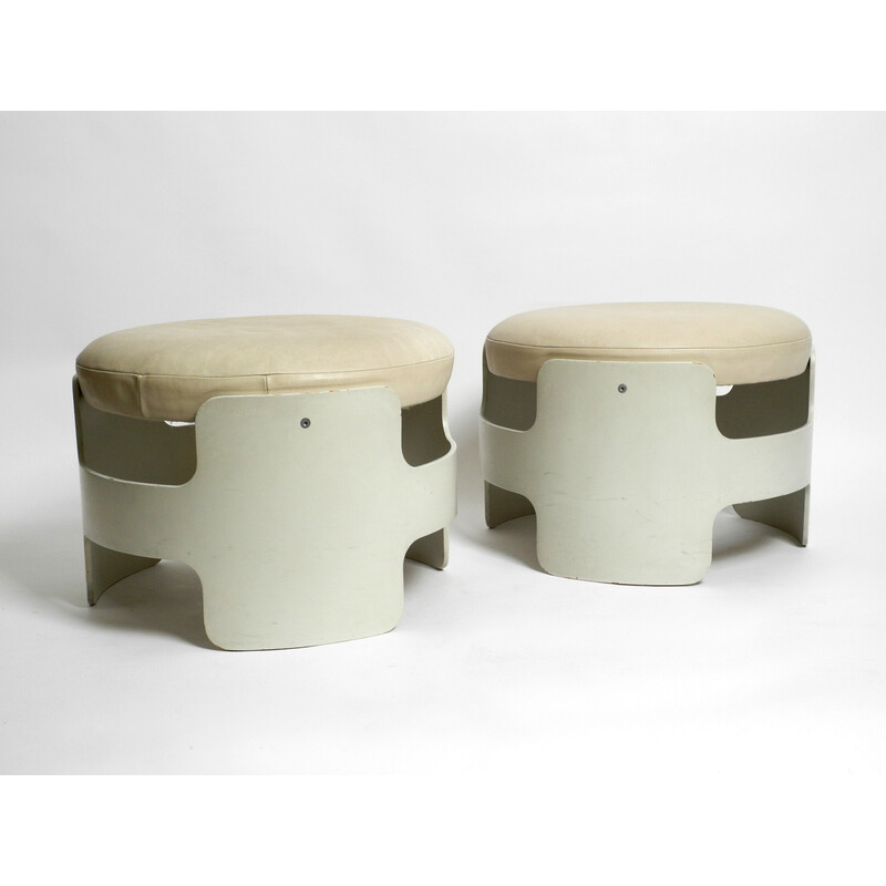 Pair of vintage stackable Space Age stools by Gerd Lange for "Die Gute Form", 1960s