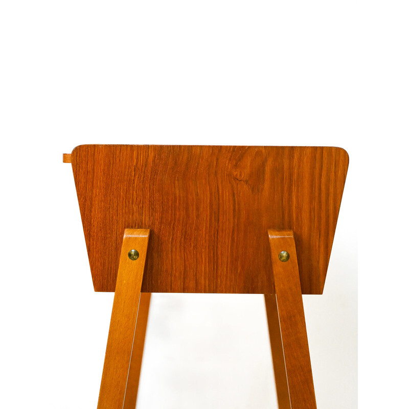 Vintage teak wood sewing table, 1960s