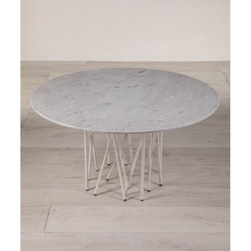 Vintage Octopus coffee table in lacquered metal and Carrara marble by Marco Colombo for Arflex, 2007