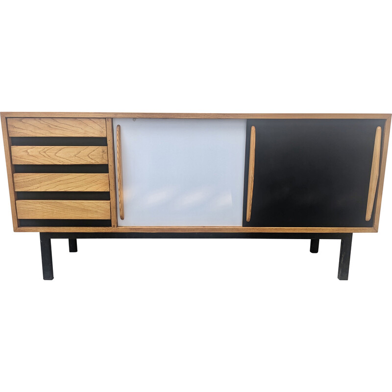 Vintage Cansado highboard with drawers by Charlotte Perriand, 1954