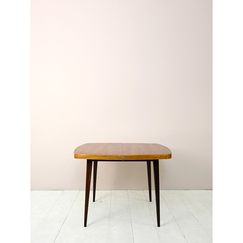 Vintage Scandinavian square extendable table