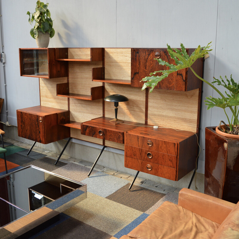 Brazilian rosewood wall-unit by Fristho, Netherlands - 1950s