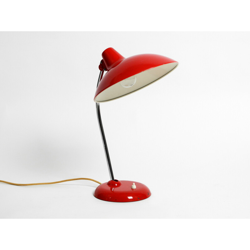 Vintage tafellamp model 6786 in rood metaal van Kaiser Idell, 1960