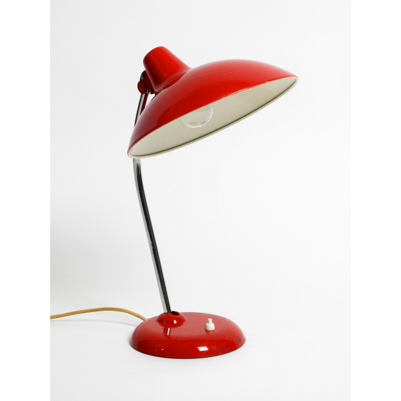 Vintage tafellamp model 6786 in rood metaal van Kaiser Idell, 1960