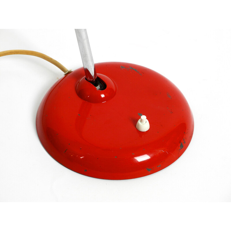 Vintage-Tischlampe Modell 6786 aus rotem Metall von Kaiser Idell, 1960