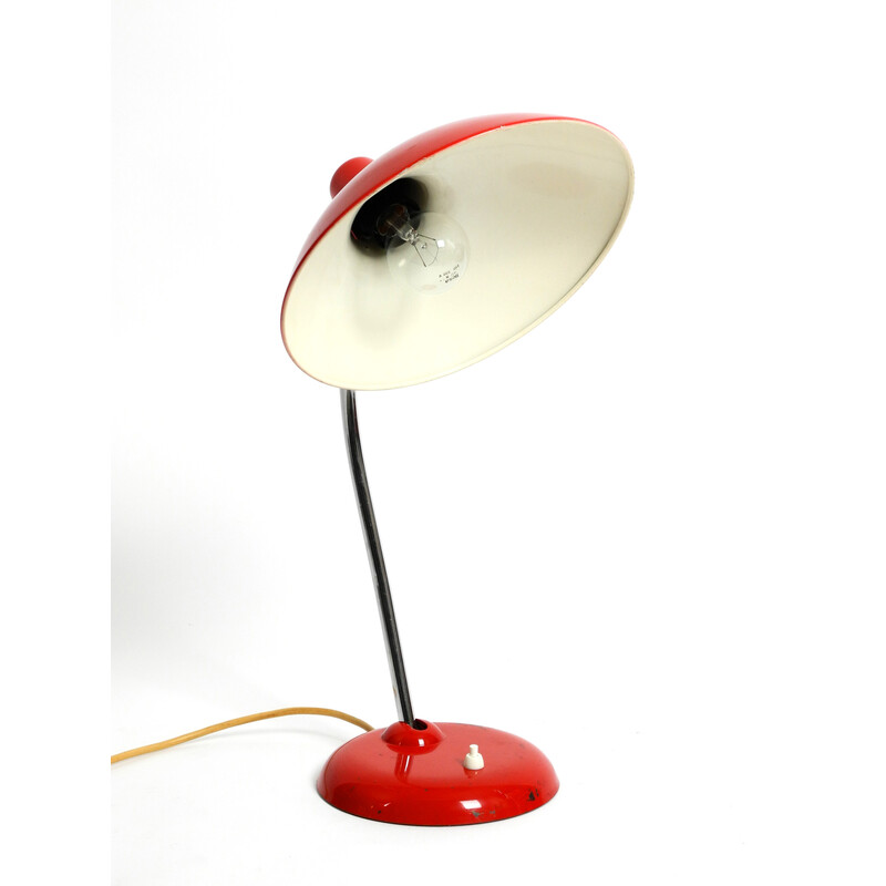 Lámpara de sobremesa vintage modelo 6786 en metal rojo de Kaiser Idell, 1960
