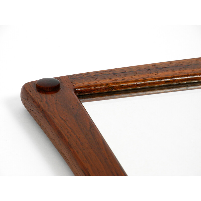 Vintage teak wall mirror by Aksel Kjersgaard, Denmark 1960