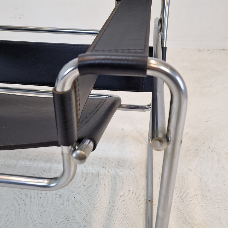 Sillón vintage Wassily de Marcel Breuer para Gavina, 1980