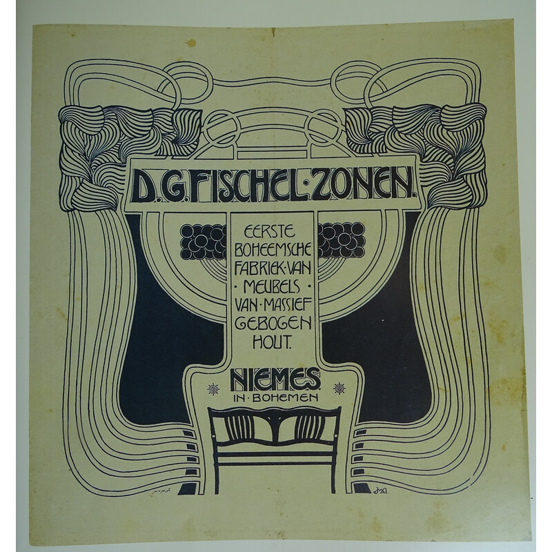 Poltrona da ufficio vintage di Fischel, 1910