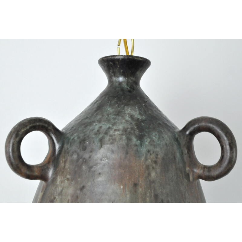 Vintage ceramic pendant lamp by Etienne van Wonterghem