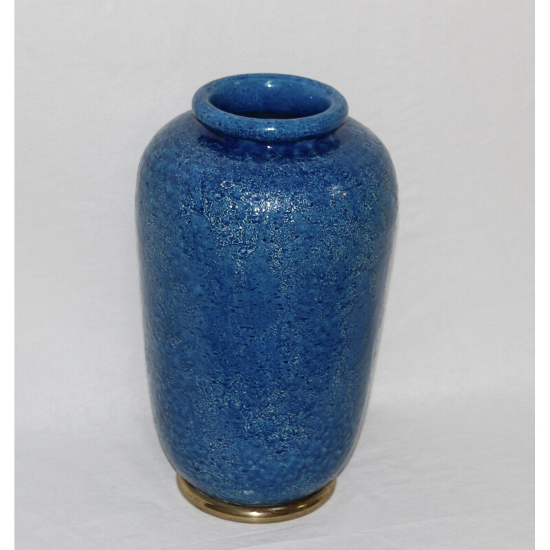 Vase Bitossi bleu, Aldo Londi - 1960