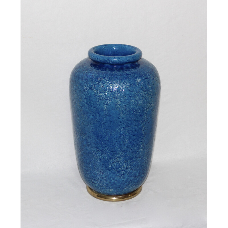 Vase Bitossi bleu, Aldo Londi - 1960