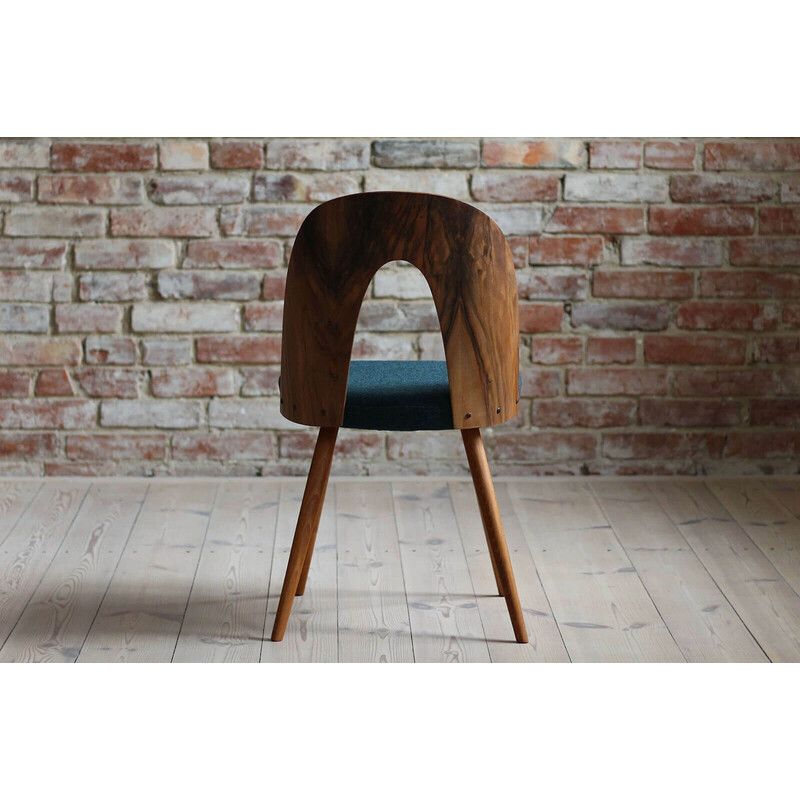 Set of 4 vintage walnut chairs by A. Šuman for Kvadrat Reupholstery, 1960