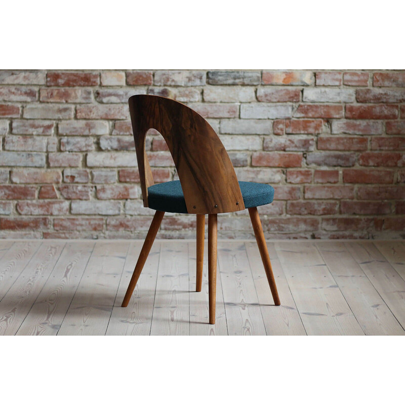 Set of 4 vintage walnut chairs by A. Šuman for Kvadrat Reupholstery, 1960