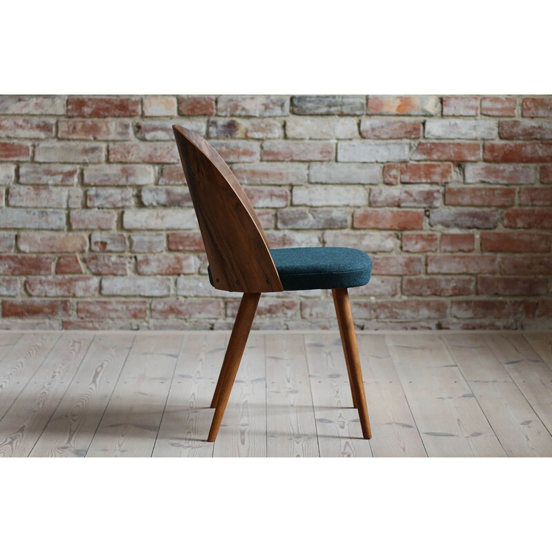 Set of 4 vintage walnut chairs by A. Šuman for Kvadrat Reupholstery, 1960