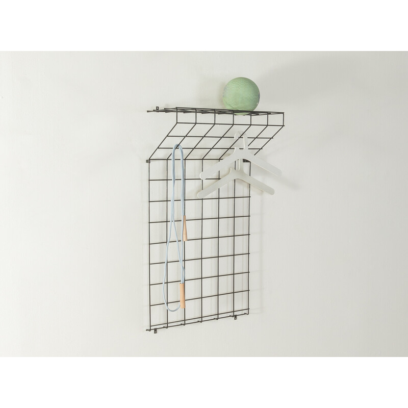 Vintage metal and plastic wall coat rack, Germany 1960