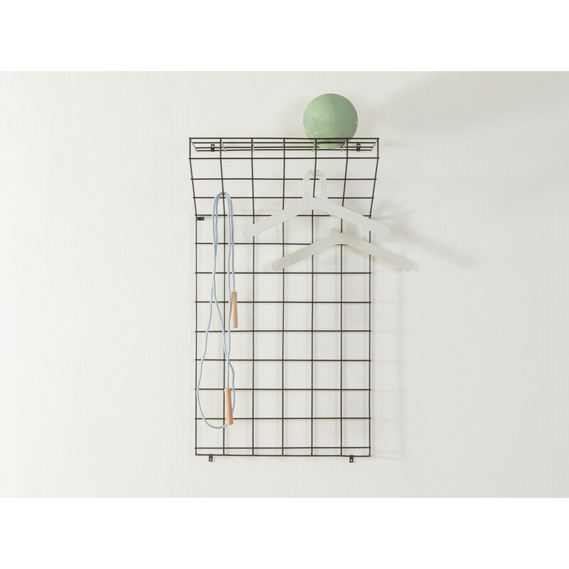 Vintage metal and plastic wall coat rack, Germany 1960