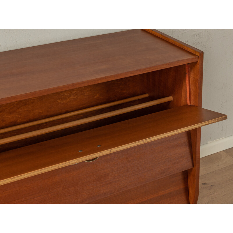 Vintage shoe cabinet in macoré veneer, Germany 1950