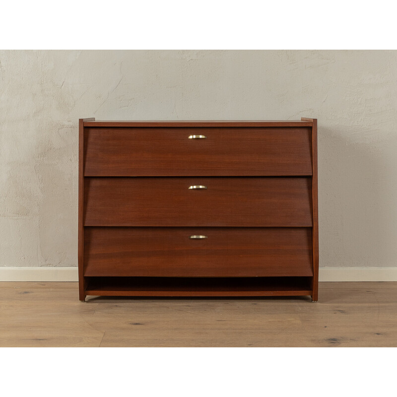 Vintage shoe cabinet in macoré veneer, Germany 1950