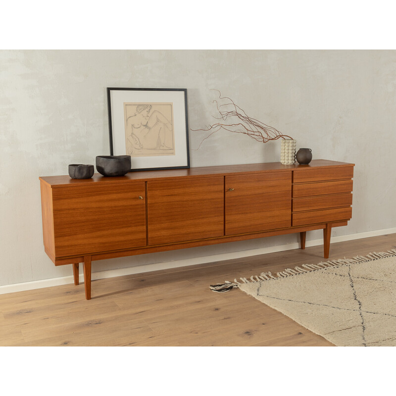 Vintage teak veneer sideboard, Germany 1960