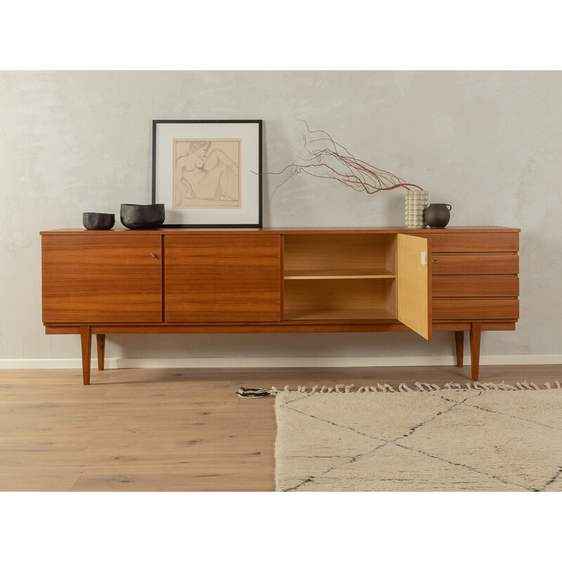 Vintage teak veneer sideboard, Germany 1960