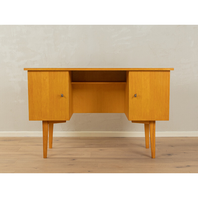 Vintage freestanding desk in ashwood veneer, Germany 1960