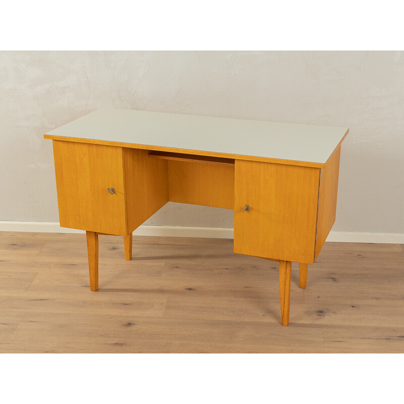 Vintage freestanding desk in ashwood veneer, Germany 1960