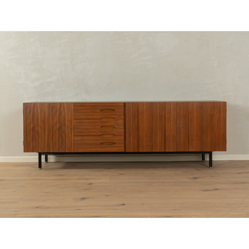 Vintage sideboard in walnut veneer, Germany 1960