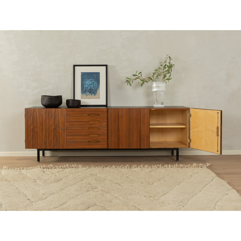 Vintage sideboard in walnut veneer, Germany 1960