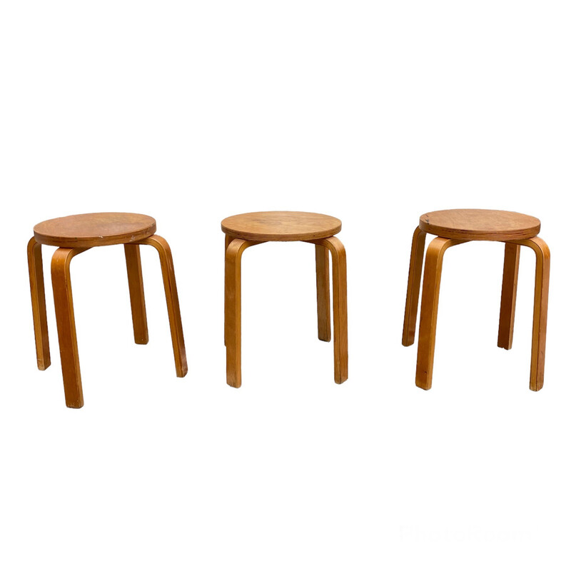 Vintage Betulla stools by Alvar Aalto for Artek, Finland 1960