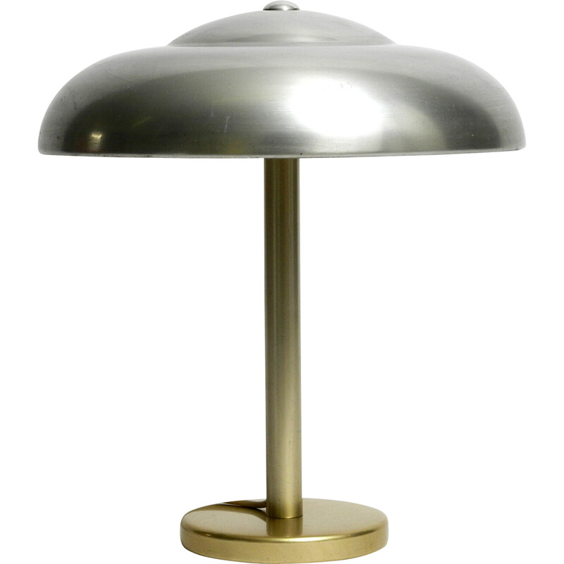 Vintage tafellamp in gepolijst massief aluminium van WMF Ikora, Duitsland 1930