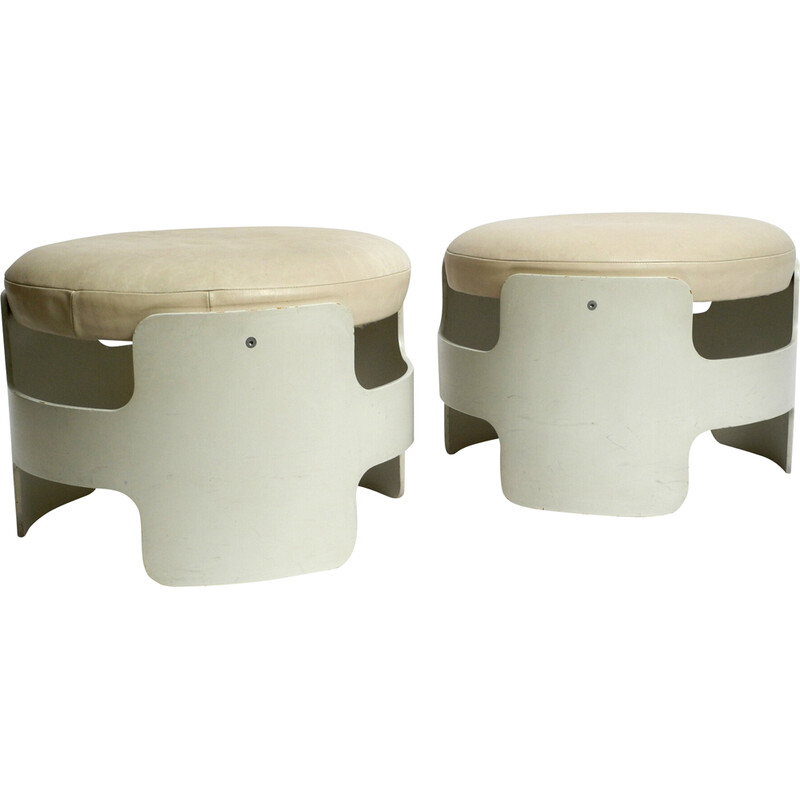 Pair of vintage stackable Space Age stools by Gerd Lange for "Die Gute Form", 1960s