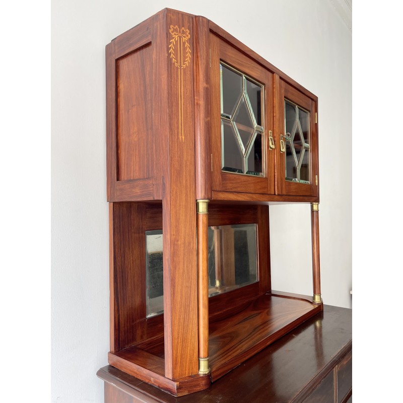 Vintage-Vitrine aus Massivholz, 1920-1930er Jahre