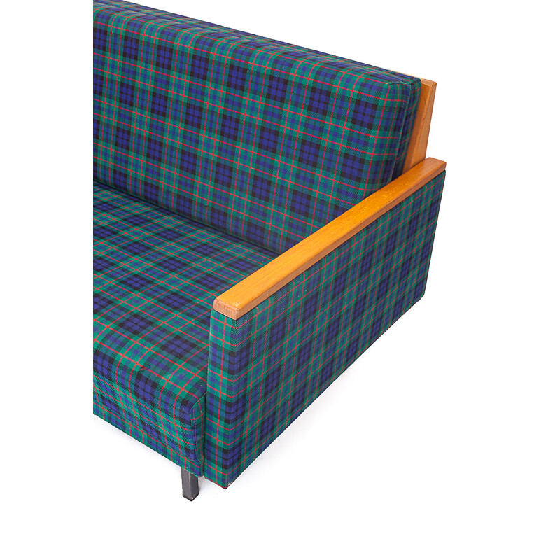 Paar 4-Sitzer Vintage-Sofas in Tartan-Stoff, 1960