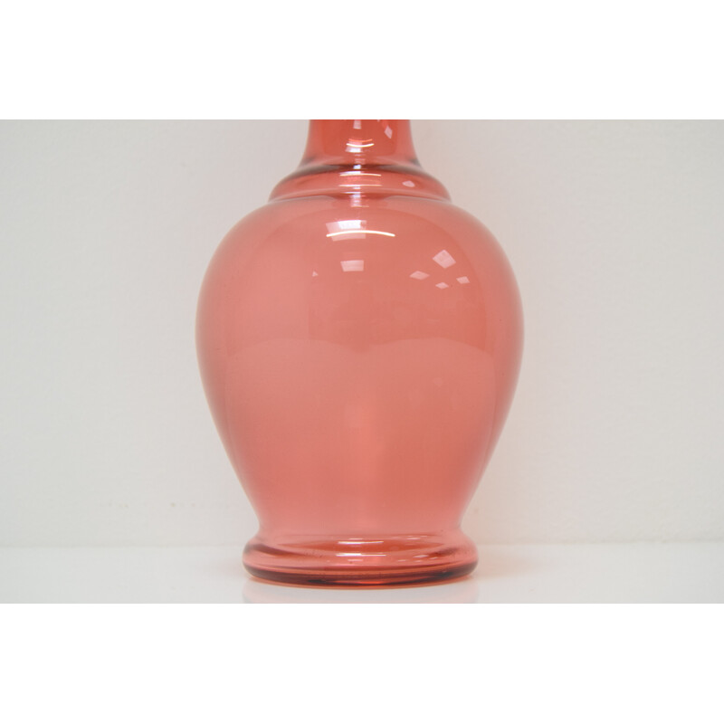 Vase aus tschechischem Kunstglas von Glasswork Novy Bor, 1950er Jahre