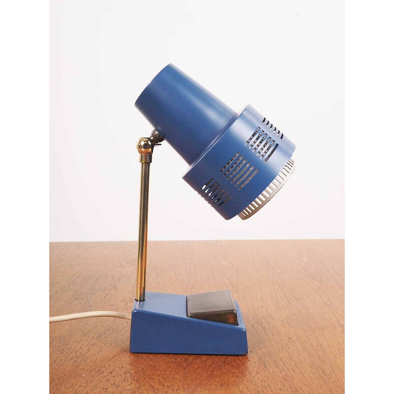 Vintage blue desk lamp, 1970s