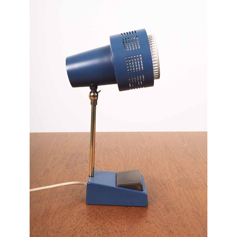 Lámpara de escritorio vintage azul, años 70