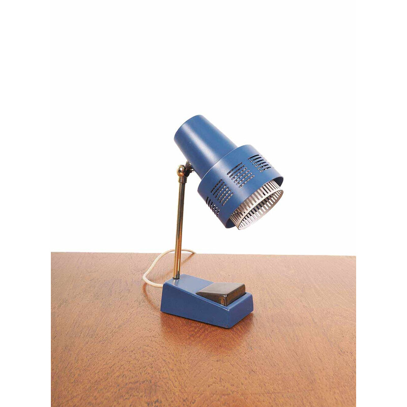 Blaue Schreibtischlampe, 1970er Jahre