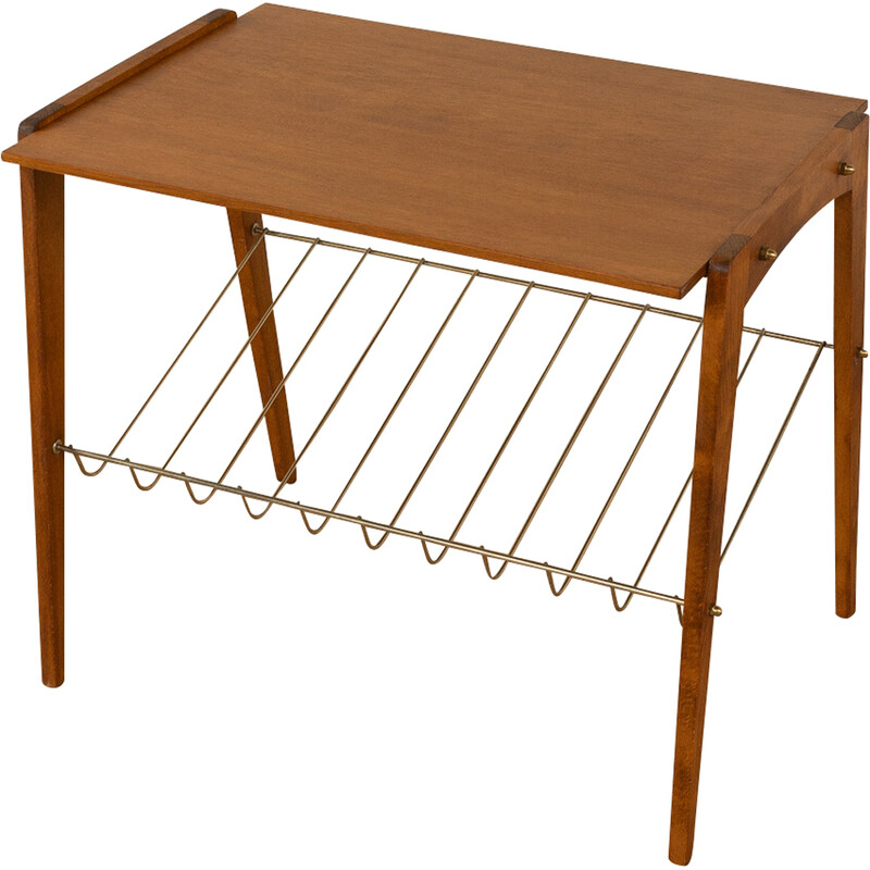 Vintage solid wood side table, Germany 1950