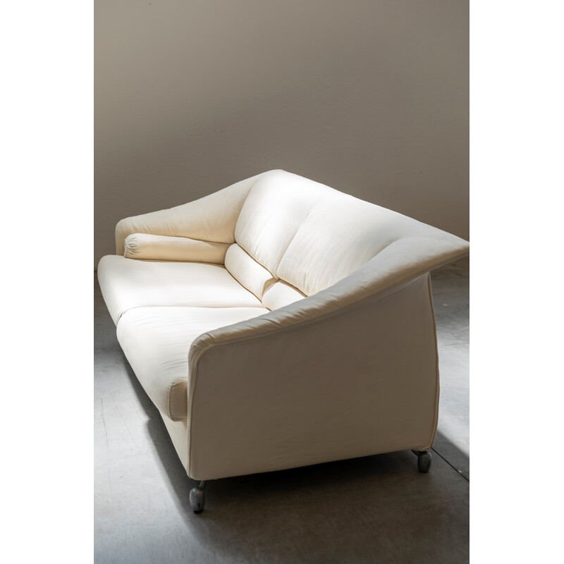 Vintage Molteni weißes 2-Sitzer Sofa