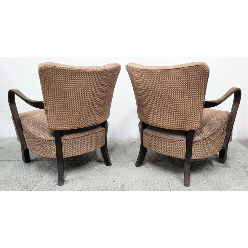 Pair of vintage armchairs by J. Halabala for Up Závody, Czechoslovakia 1940s