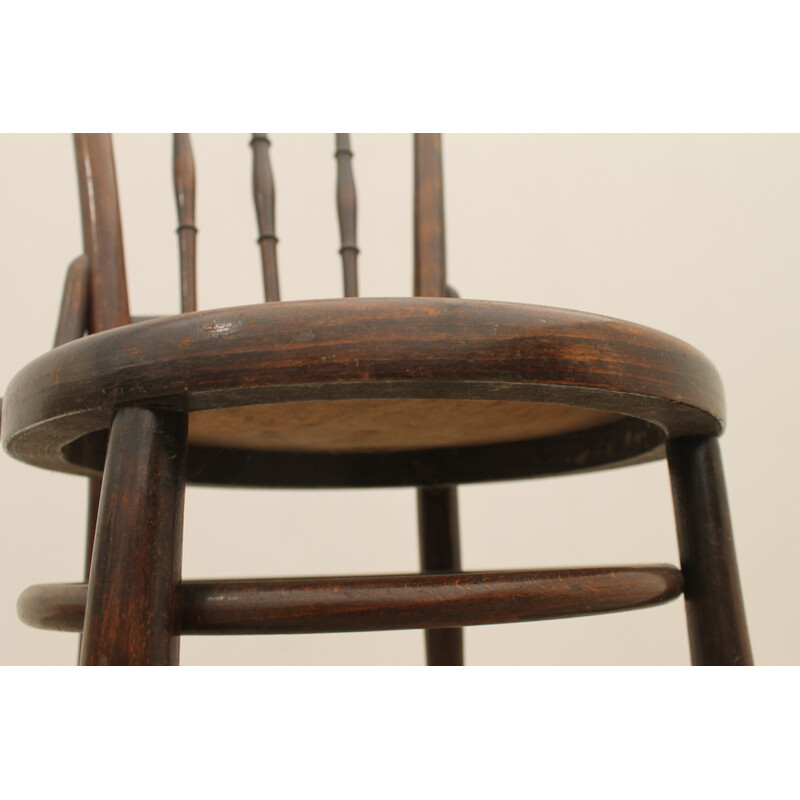 Sedia vintage in legno di faggio di Thonet, Cecoslovacchia anni '30