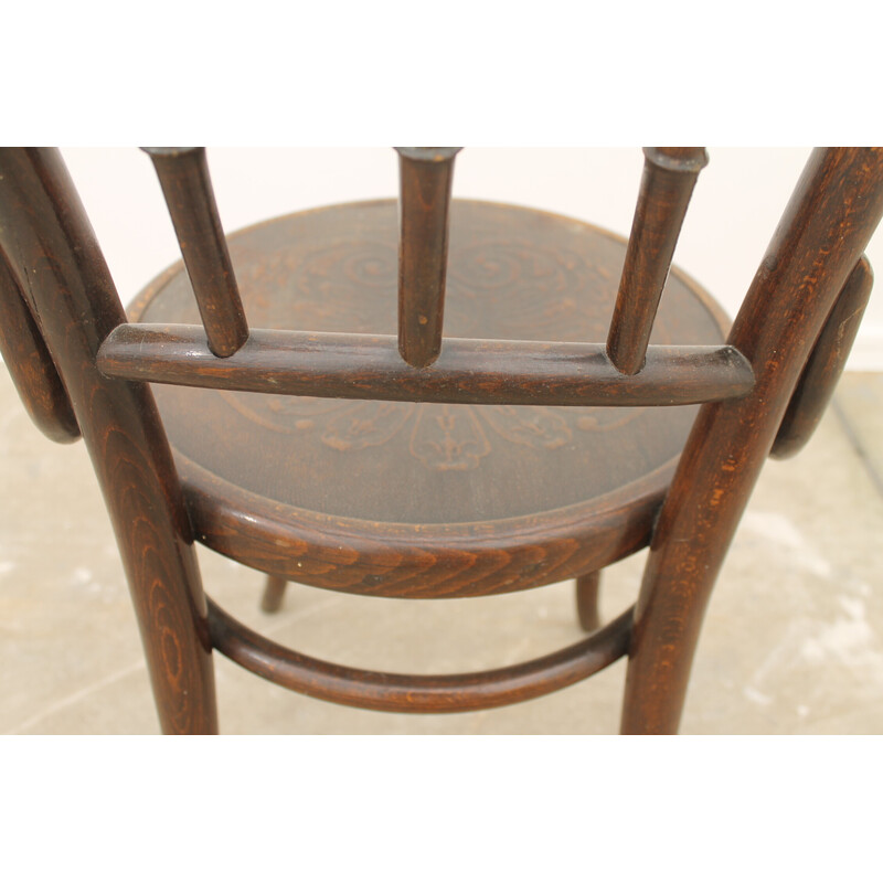 Vintage Stuhl aus Buchenholz von Thonet, Tschechoslowakei 1930er Jahre