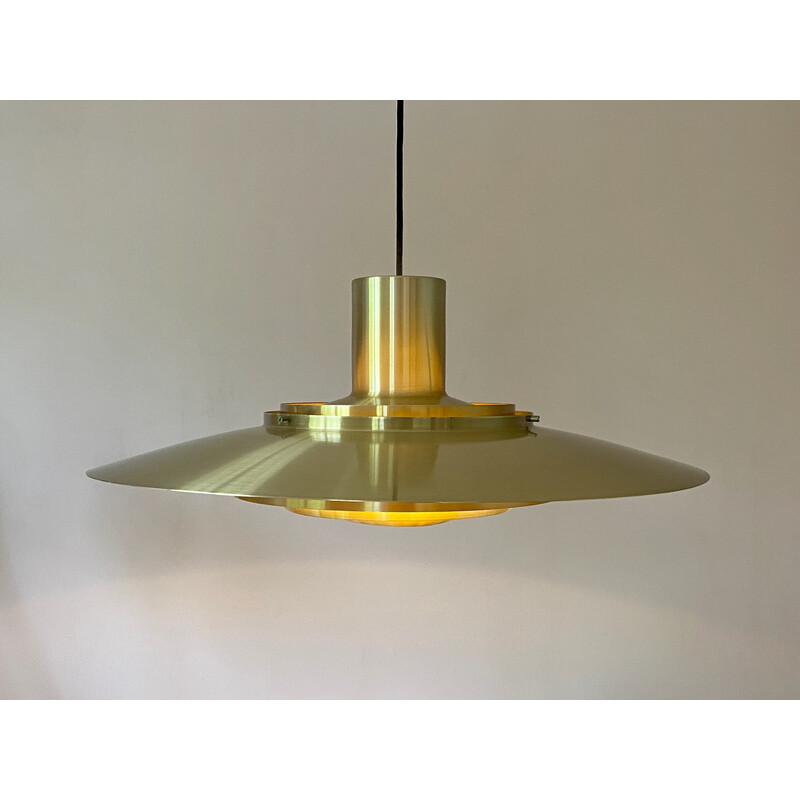 Vintage brass pendant lamp by Preben Fabricius and Jørgen Kastholm for Nordisk Solar