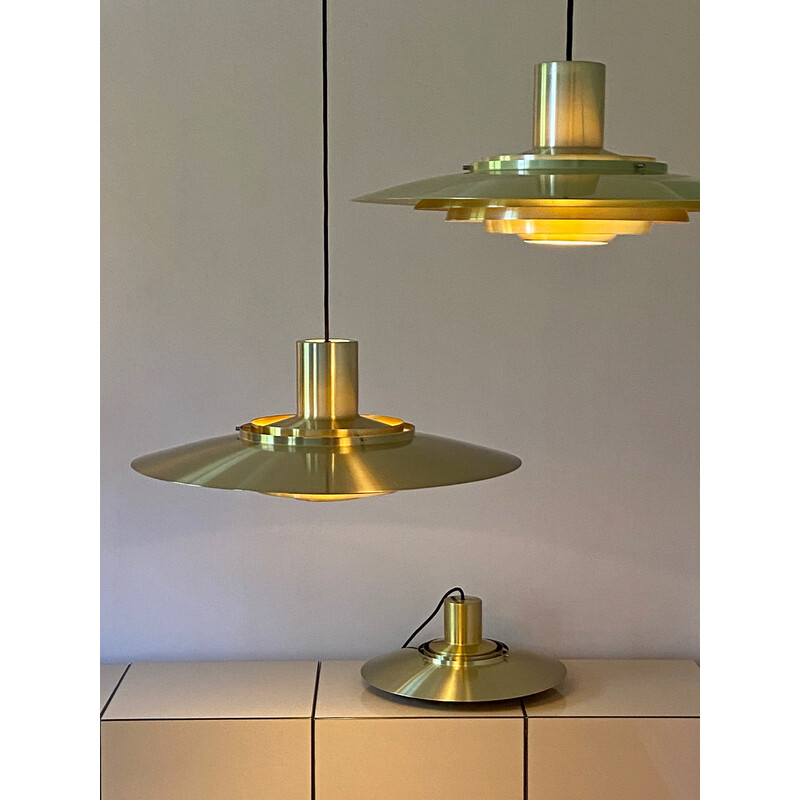 Vintage brass pendant lamp by Preben Fabricius and Jørgen Kastholm for Nordisk Solar