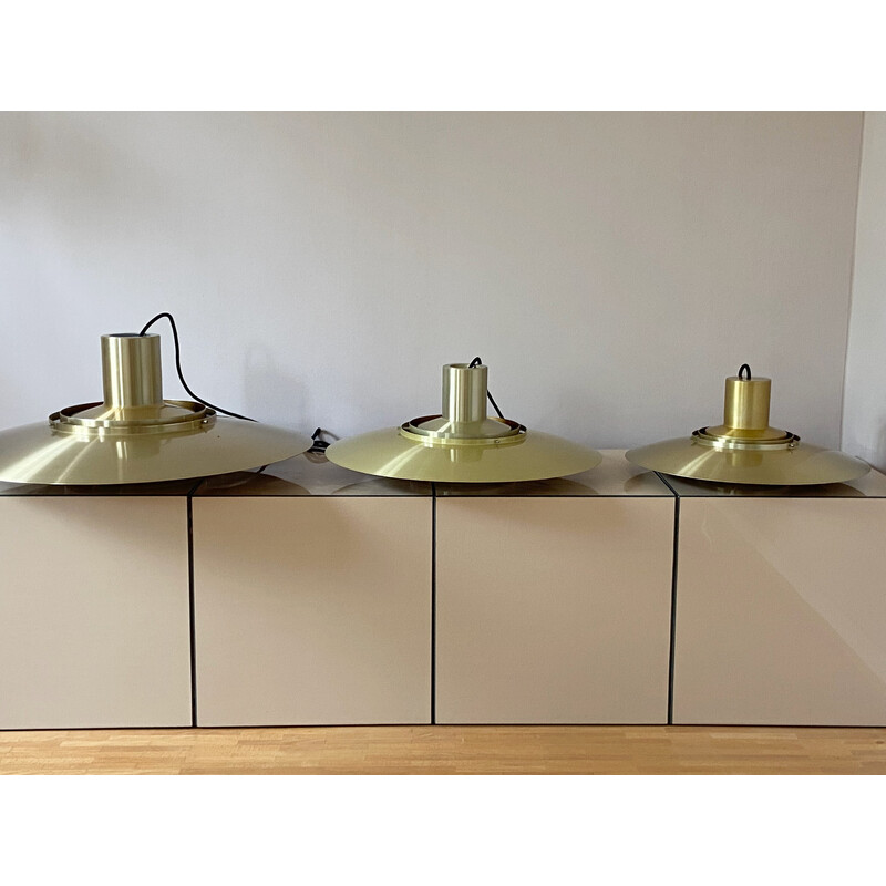 Vintage brass pendant lamp by Preben Fabricius and Jørgen Kastholm for Nordisk Solar