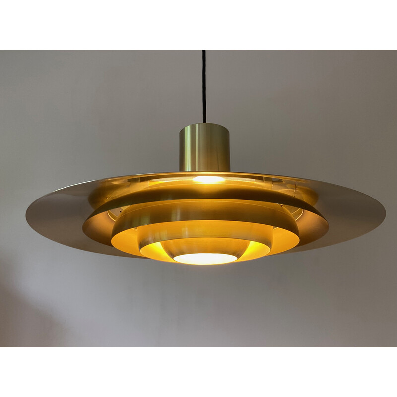 Vintage brass pendant lamp by Preben Fabricius and Jørgen Kastholm for Nordisk Solar