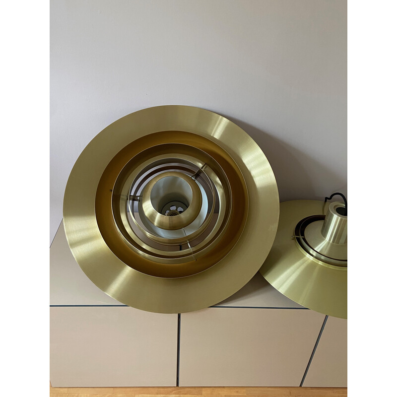 Vintage brass pendant lamp by Preben Fabricius and Jørgen Kastholm for Nordisk Solar