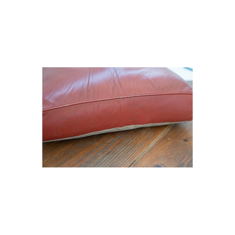 Sillón vintage de cuero Frau, años 1980-1990