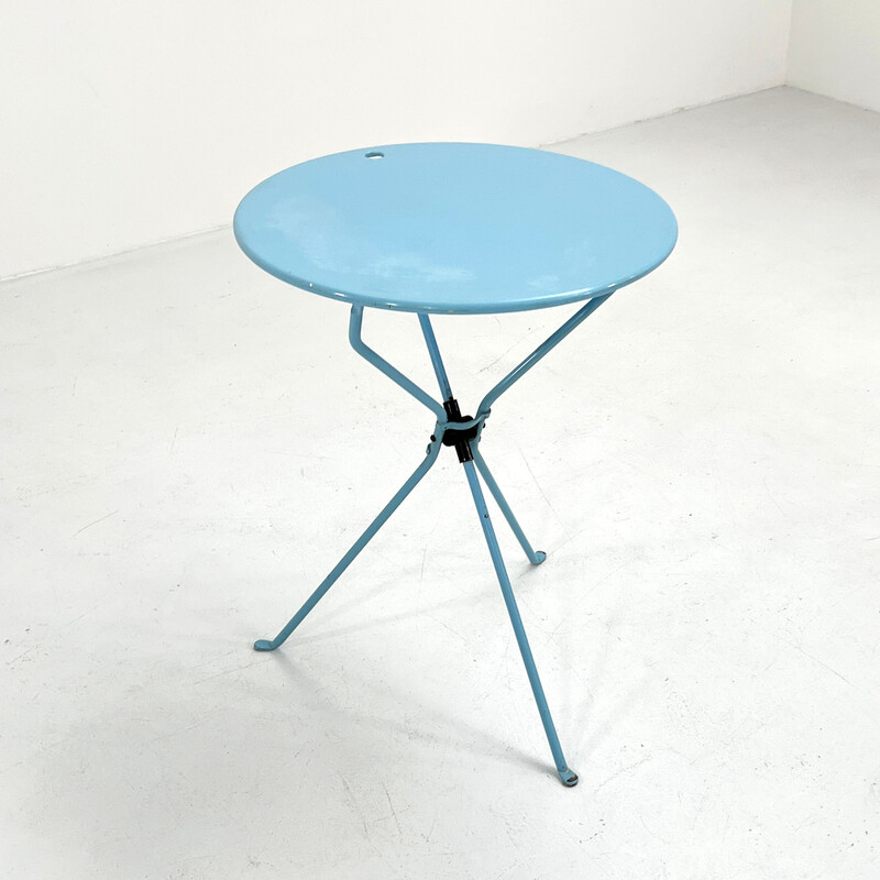 Table pliante Cumano bleue vintage par Achille Castiglioni pour Zanotta, 1970